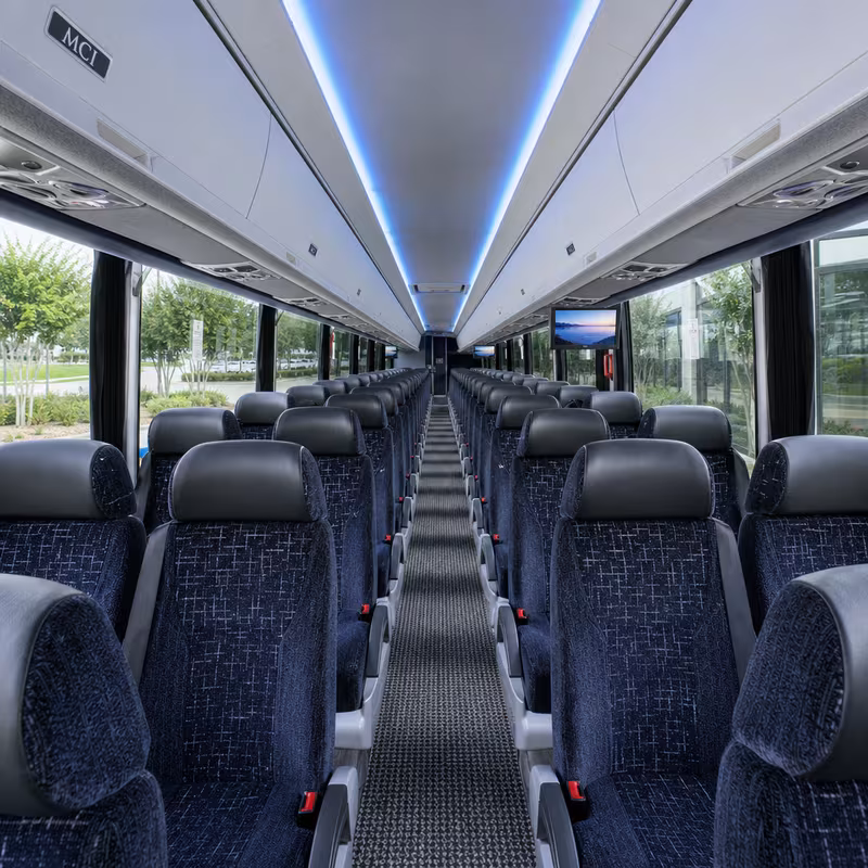 40-56 Passenger Charter Bus Interior