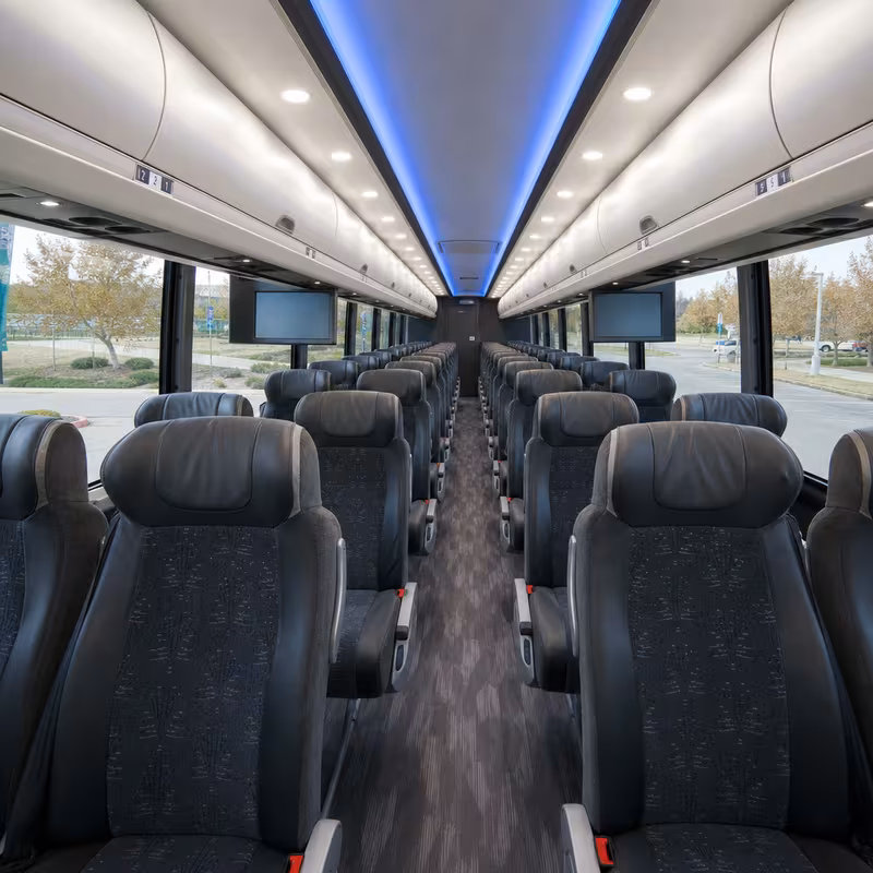 40-56 Passenger Charter Bus Interior