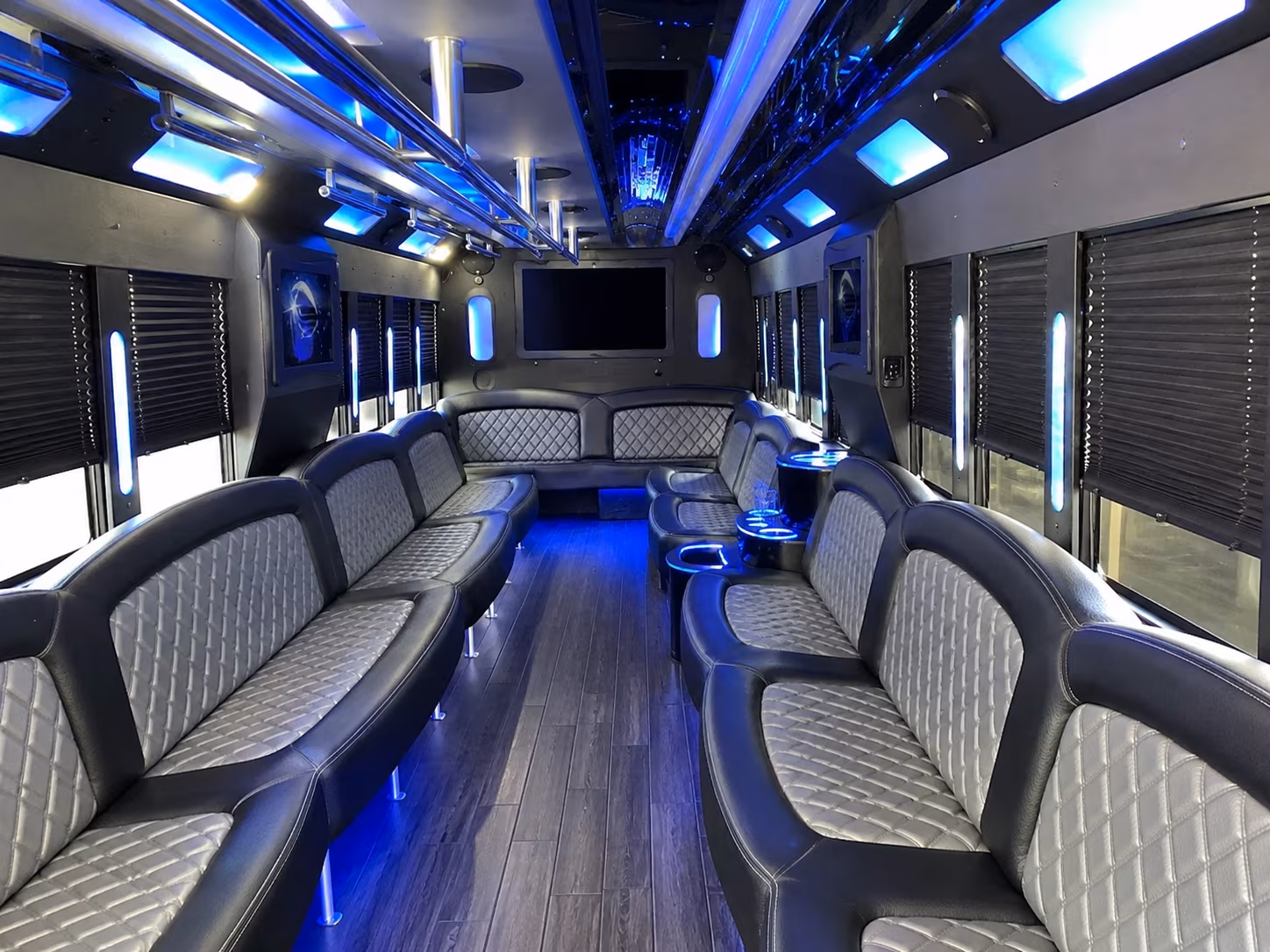 Santa Rosa Wedding Transportation party bus interior