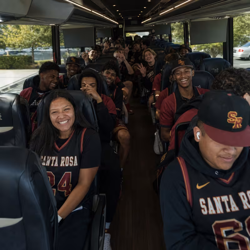 Black Mercedes Sprinter van staged for an Santa Rosa Sporting Event Transportation group