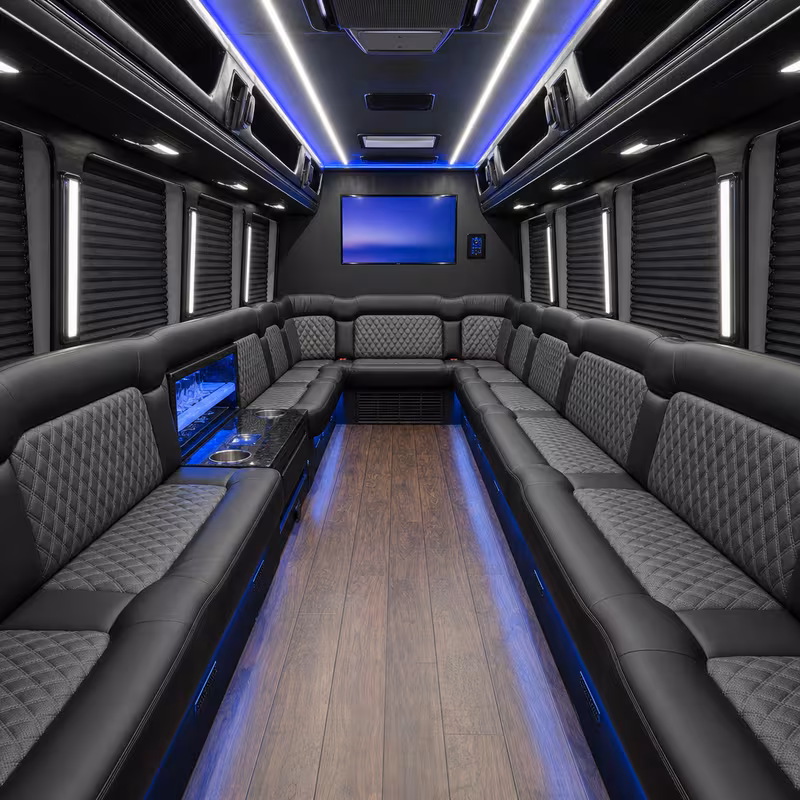 14 Passenger Sprinter Limo Interior